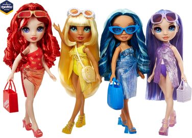 Фіолетовий (фіолетовий) - лялька зростом 28 см з мерехтливим парео, можна носити 10 способами - знімний купальник, босоніжки, ігро