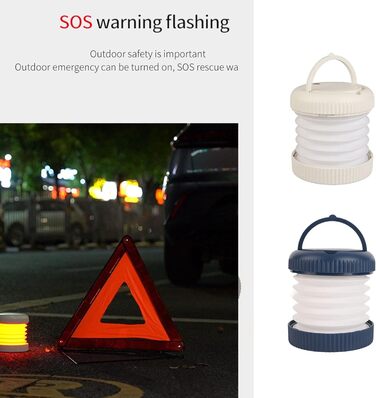 Складаний кемпінговий ліхтар, світлодіодний ліхтар з 3 режимами світла, акумуляторний, магнітний, портативний - довговічний акумулятор, безпечне для очей світло, ідеально підходить для кемпінгу на свіжому повітрі (білий)