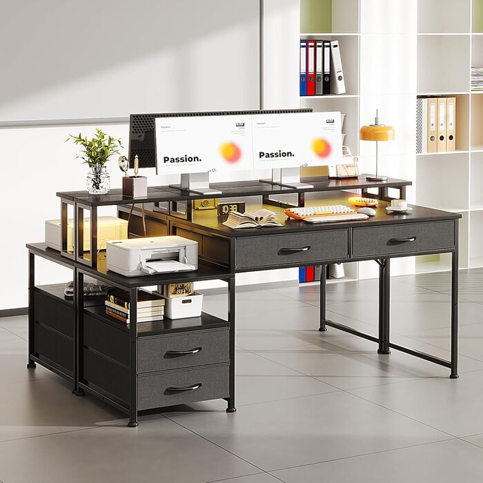 Письмовий стіл MUTUN з 4 шухлядами та тримачем для навушників