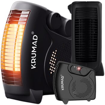 Тепловентилятор потужністю 2000 Вт, електричний обігрівач з термостатом та 2 режимами нагріву, енергозберігаючий електричний обігрівач із захистом від перегріву та ручкою для перенесення, компактний променевий обігрівач