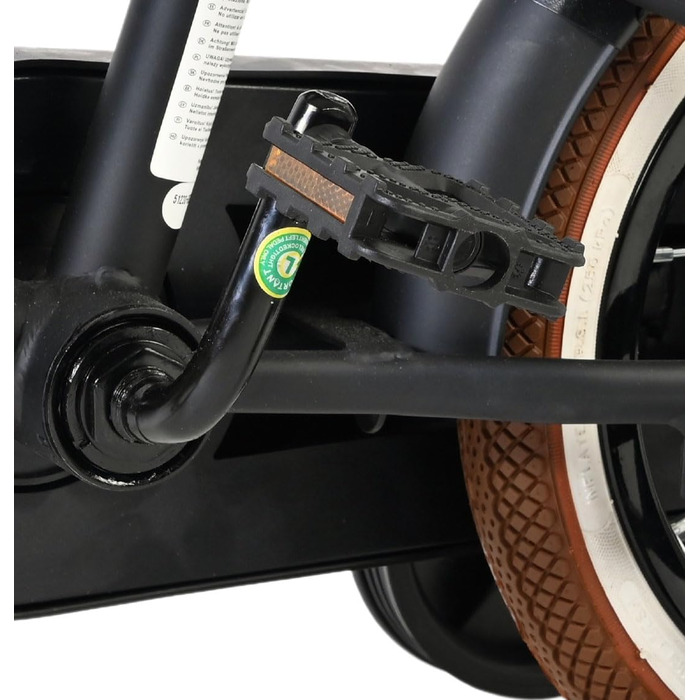 Дитячий велосипед Volare Black Cruiser 12 35 років Ручне та ножне гальмо, знімні бічні колеса, захист ланцюга та світловідбивачі Регульоване сідло Подарунок для дівчаток та хлопчиків