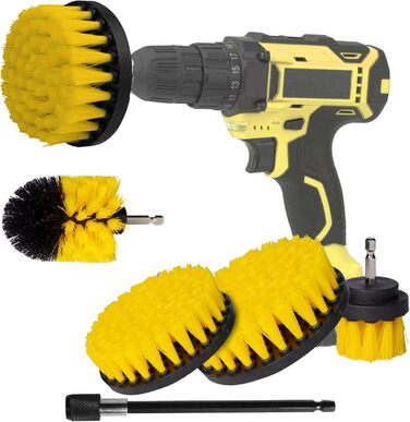 Щітка насадка акумуляторна викрутка, 5 шт. щітка акумуляторна викрутка дриль набір для чищення ванних кімнат, ванн, підлоги, марму
