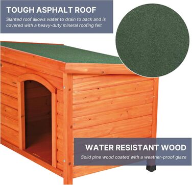 Всепогодна складна собача будка &39natura Dog House Classic Flat Roof, SM 85 58 60 см, коричнева&39 - 39551