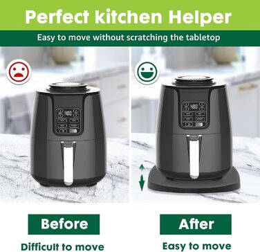 Розсувна дошка для кавоварки та кухонного комбайна - аксесуари для швидкопереміщеної рухомої дошки, сумісні з більшістю кухонних приладів, Keurig K-Mini, Ninja, маленька фритюрниця Потовщений матеріал (чорний матовий)
