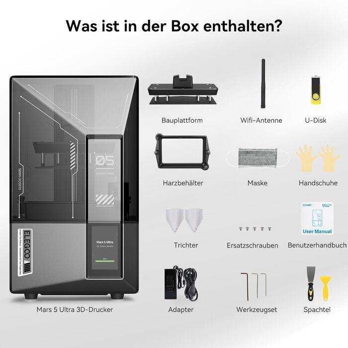Принтер, 9K 7-дюймовий монохромний РК-дисплей, високошвидкісний друк 150 мм/год, розумна камера AI, передача WiFi, автоматичне вир