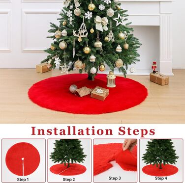 Плюшева ковдра для ялинки червона Flying Pottery