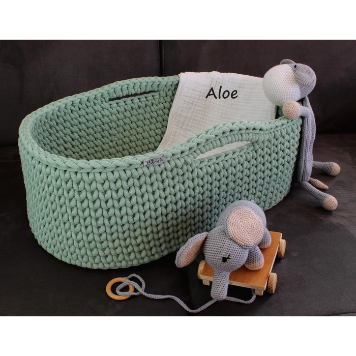 Кошик Moses для малюків, в&39язаний гачком, ексклюзивний дитячий кошик ручної роботи, мобільне дитяче ліжечко для новонароджених, вибір кольорів від 199.00