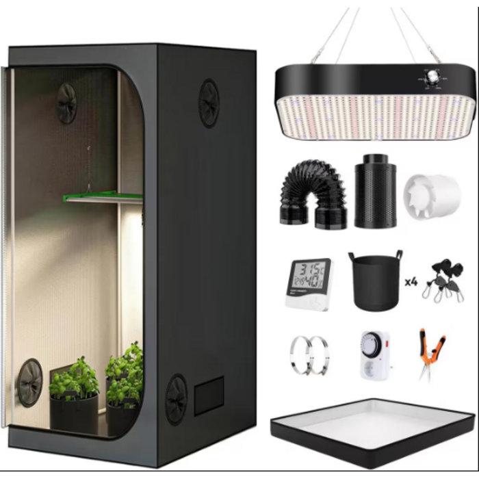 Гроубокс ZRBDDEF 100x100x200 см, комплект з LED лампою