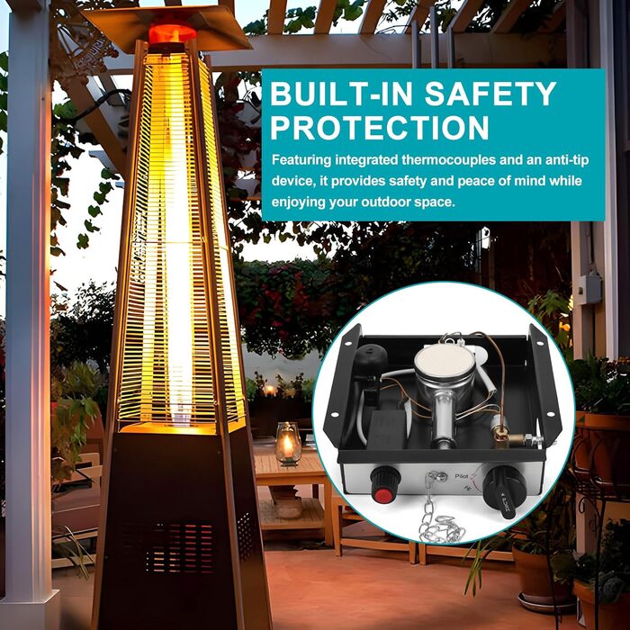 Комплект для заміни газового обігрівача (4 отвори), комплект для заміни газового обігрівача, коробка керування скляною трубою для пропану, контролер впускного повітря для зовнішнього обігрівача, комплект для монтажу на плиту без редукційного клапана