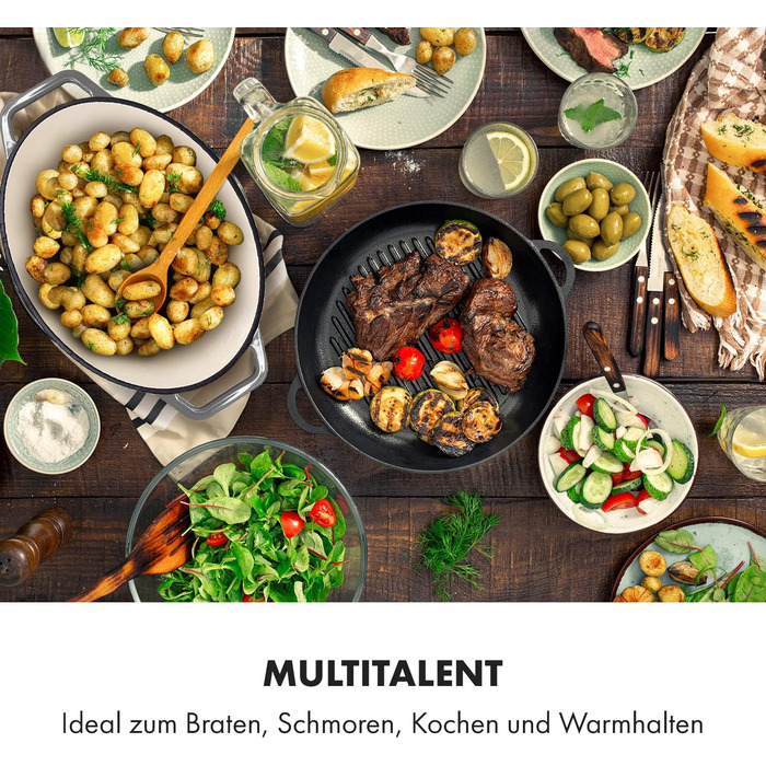 Велика каструля для барбекю з кришкою вогнетривка чавунна каструля емальована 33 см каструля об'ємом 5,5 л каструля підходить для