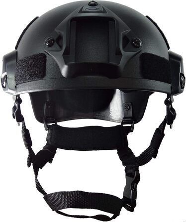 Тактичний шолом для пейнтболу MICH 2001 у стилі страйкболу з кріпленням для ПНВ та бічною планкою для страйкболу, чорний