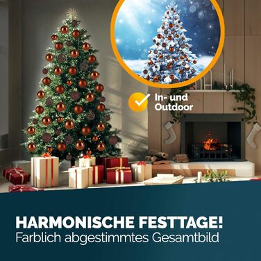 Різдвяні кульки 100 шт коричневі Deuba