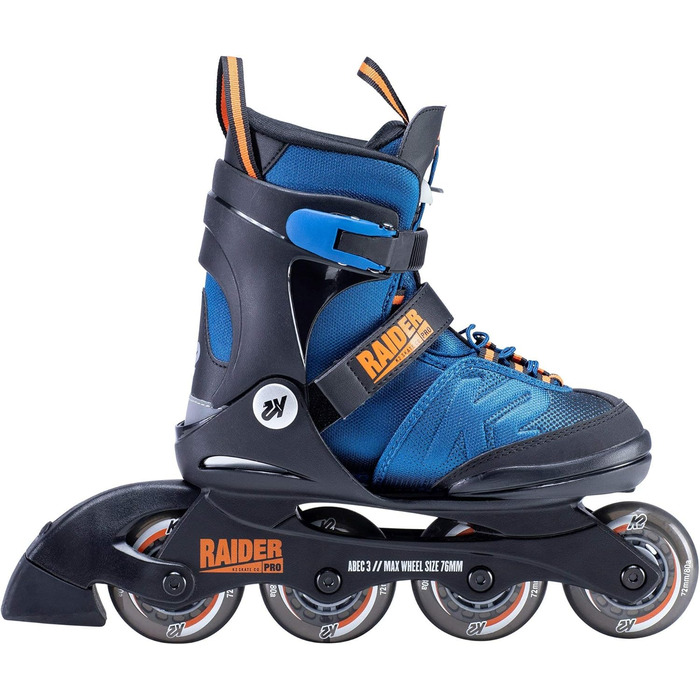 Чорний - синій - помаранчевий, 2 Raider Pro Inline Skates L (EU 35-40 / UK 3-7 / US 4-8)