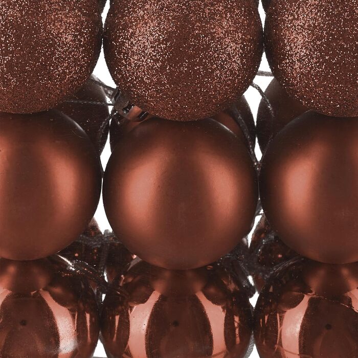 Різдвяні кульки набір із 100 шт коричневі Relaxdays