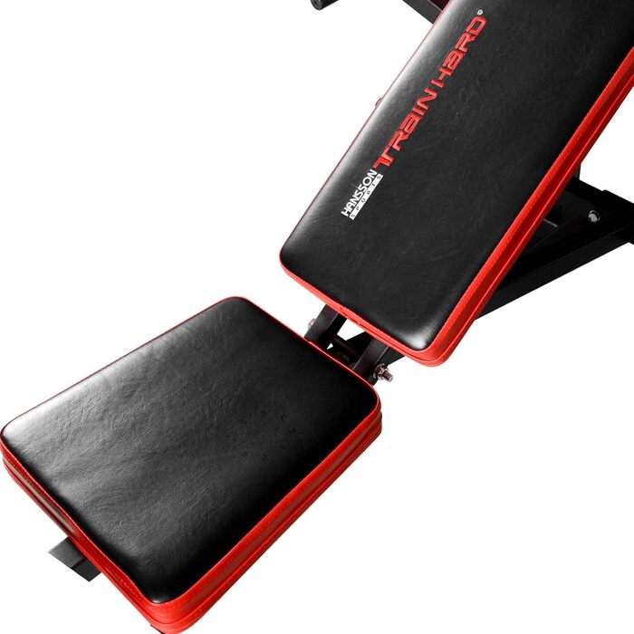 Лава для фітнесу TrainHard Power Station, чорно-червона, зі штангою 1,6 м та дисками вагою 25 кг