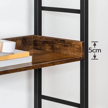 Книжкова полиця HOOBRO, книжкова шафа з дверцятами та полицею, полиця, стояча полиця, полиця для зберігання з 4 рівнями, промисловий дизайн, для вітальні, офісу, кухні, кабінету та коридору EBF46SJ01