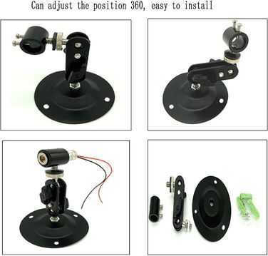 Кронштейн для позиціонування лазера Кронштейн для лазерного модуля Тримач лазера Кронштейн для позиціонування лазера з регулюванням на 360 градусів Кронштейн для лазерних модулів (12 мм) (10 шт.)