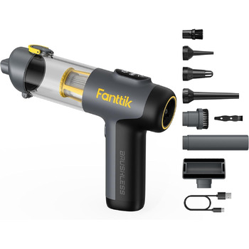 Автомобільний пилосос Fanttik Slim V9 Mix, бездротовий ручний пилосос 4-в-1, високопродуктивний ручний пилосос 12000 PA Портативни