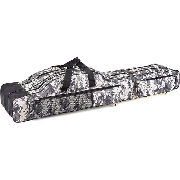 Шарова сумка для риболовлі doorslay, портативна сумка для риболовлі, сумка для вудки, складна сумка для вудки, чохол для вудки, дорожня сумка для зберігання рибальських снастей, 120/150 см (опція) City Camouflage 120 см, 3-