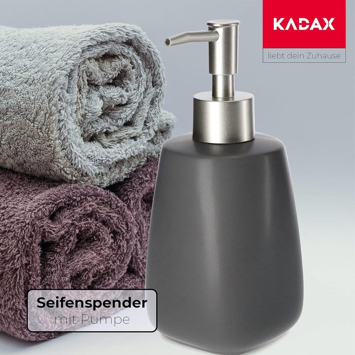 Дозатор мила KADAX з помпою, помповий дозатор з кераміки, дозатор для рідкого мила, миючого засобу, дозатор лосьйону, дозатор миюч