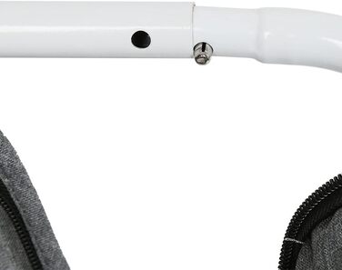 Дитяча колиска, люлька, дорожнє ліжечко, складне дитяче ліжечко, бічне ліжко, колиска-гойдалка з функцією гойдання, включаючи москітну сітку, матрац та сумку (92 58 7090 см (сіро-білий))