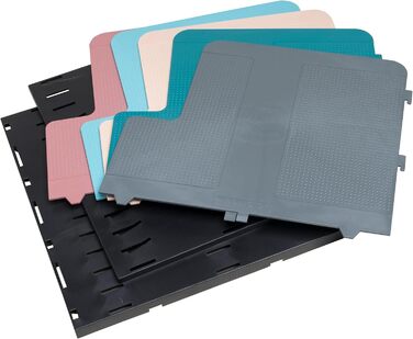 Артикул 390606D Вертикальна папка-картотека Modulotop з 5 роздільниками у скандинавському стилі для сортування пошти або документів формату A4 Розміри Глибина 30 x Ширина 28,8 x Висота 25,5 см різноманітні