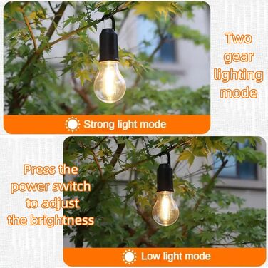 Швидкості відкритий кемпінговий ліхтар акумуляторний світлодіодний ліхтар портативний USB акумуляторний підвісний ліхтар міні-лампи для намету (3 шт.), 3