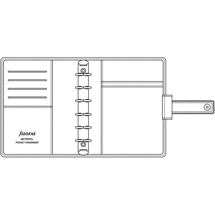 Органайзер для персонального паперу Filofax Metropol, чорний
