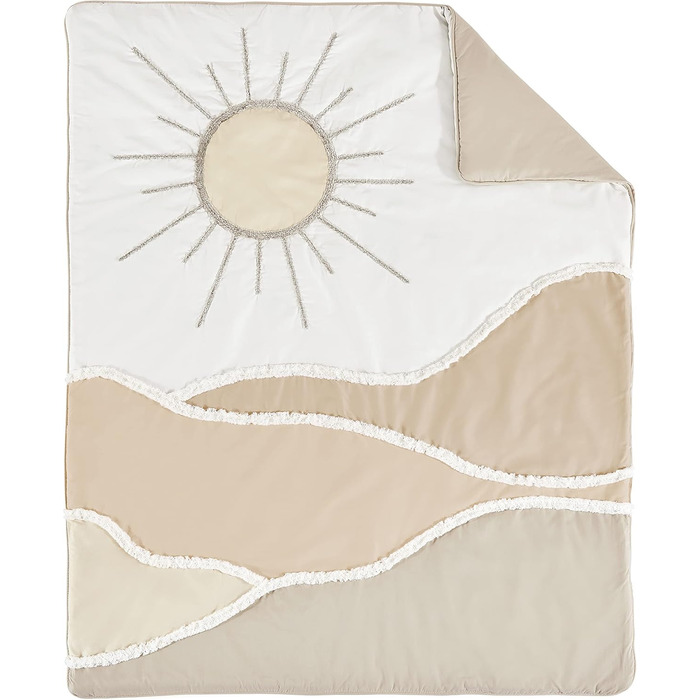 Дитяча дитяча хлопчик або дівчинка 4 шт. Комплект постільної білизни для дитячого ліжечка Нейтральний світло-коричневий бежевий сл