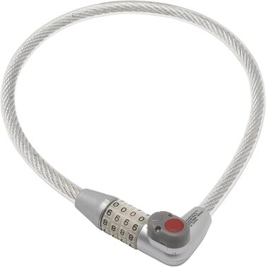 Велозамок Burg-Wchter спіральний з кодовим замком та підсвічуванням, модель 230 180 L з тримачем, захист від крадіжки, довжина 180 см, діаметр 12 мм, асортимент кольорів, довжина тримача 65 см