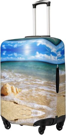 Чохол для валізи Морська Раковина, міцний захист для багажу розміром 45.7-81.3 см, чорний, великий розмір