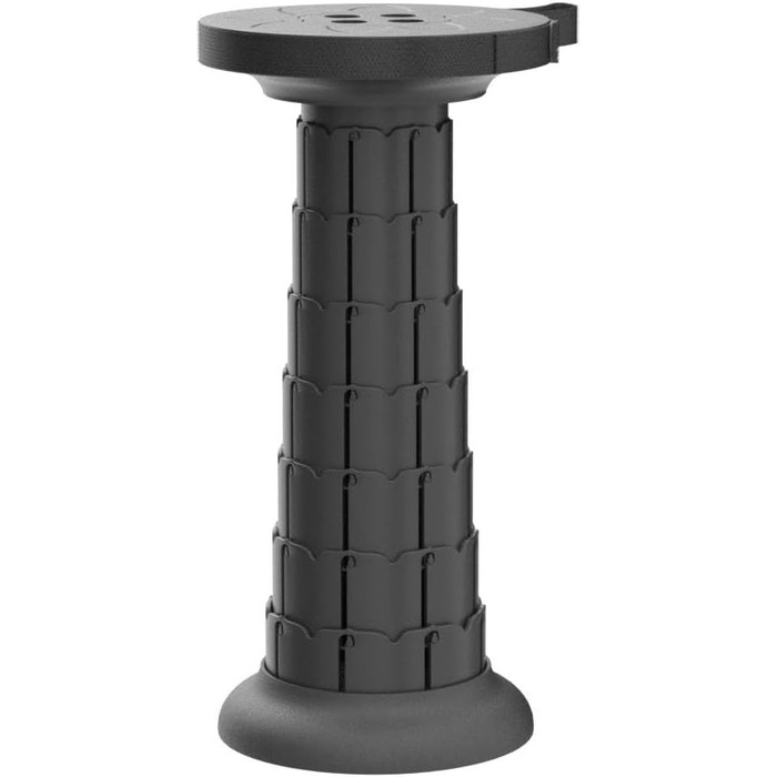 Портативний складаний стілець ALEVMOOM з подушкою, складний кемпінговий стілець, стілець для майстерні, телескопічний складний стілець для дорослих, вантажопідйомність 550 фунтів з сумкою та карабіном (чорний)