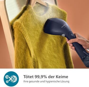 Паровий випрямляч Philips серії 7000 - 1500 Вт, подача пари 28 г/хв, OptimalTEMP, металева підошва, знімний резервуар на 100 мл. У