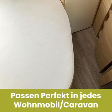 Простирадло на резинці для автофургона - Простирадло для автофургона - Французька постільна білизна - для ліжка каравану - Oeko-TEX - Права, - Біла