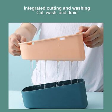 Подрібнювач овочів Tyenaza, багатофункціональний подрібнювач сиру, ручний подрібнювач сиру із захисним кожухом для рук для зливу подрібнених овочів для зберігання