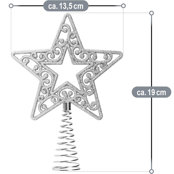Ялинкова верхівка срібна com-four