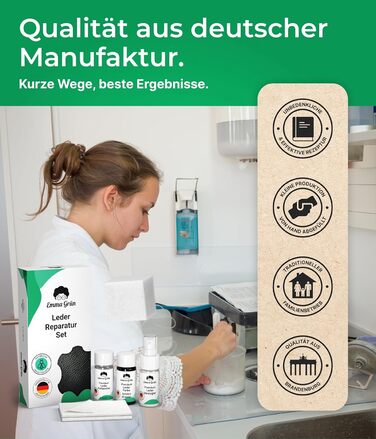 ПОВНИЙ КОМПЛЕКТ - Професійний набір для ремонту шкіри для диванів, меблів, керма та автомобільних сидінь - Ідеально підходить для