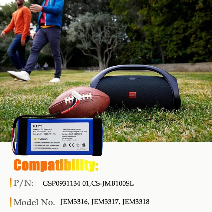 Акумулятор BLESYS GSP0931134 01 для JBL Boombox, JEM3316, JEM3317, JEM3318