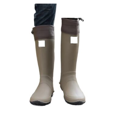 Чоловічі гумові чоботи, високі гумові чоботи, водонепроникні та протиковзкі, функціональні всесезонні чоботи, коричневі, розмір 43 EU