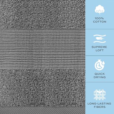 Набір м'яких банних рушників White Classic Resort Collection розкішний готельний плюш та поглинаюча бавовна 2 банних рушники, 2 ру