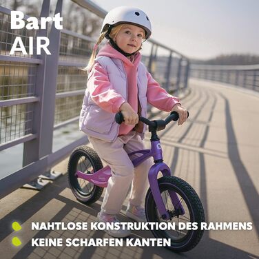 Велосипед-балансир Lionelo Bart Air від 2 років до 30 кг, магнієва рама, 12-дюймові колеса, регульовані по висоті кермо і сідло, ф