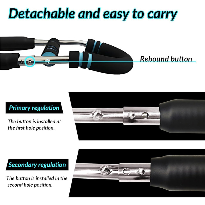 Тренажер для рук Ultimate Twister, регульований портативний тренажер для грудей та рук із пружинним опором від 18 до 45 кг, портативний знімний тренажер для верхньої частини тіла для дому та фітнесу