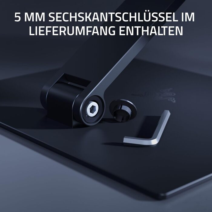 Підставка для ноутбука Razer - Регульована алюмінієва підставка для ноутбуків до 18 дюймів (регулювання висоти та нахилу, міцна конструкція, вентильований дизайн) Mercury - Біла