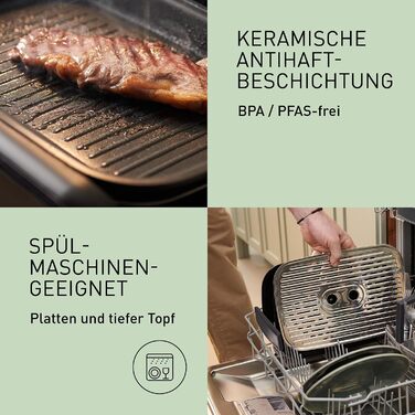 Мультипіч-гриль Panasonic NF-GM600 6-в-1 електрогриль, планча, тушкування, slow cook, BBQ та пароварка, 1400 Вт, 40250 C, 9 авторежимів, 6 антипригарних панелей, система відведення диму, 6 аксесуарів