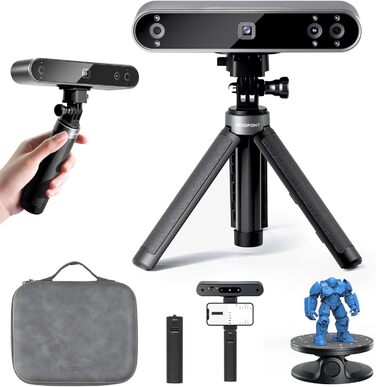 Портативний 3D-сканер Revopoint POP 3 із 3D-друком, 3D-сканер із точністю 0,05 мм і швидкістю сканування 18 кадрів/с, кольорове 3D