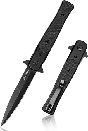 Складний ніж NedFoss MERMAID, кишеньковий ніж зі сталі D2 9,8 см з рукояткою G10, одноручний ніж з лайнерним замком і шарикопідшип