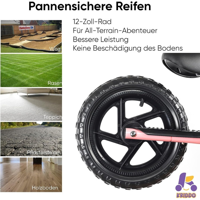 Велосипед-балансир KRIDDO для малюків віком від 2 років, від 18 місяців до 5 років для раннього навчання, інтерактивний велосипед-