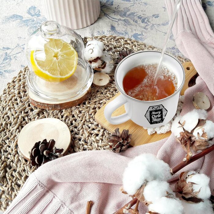 Частинний сублімаційний пустий емальований кухоль, кемпінг, кава, подорожі, металеві кухлі зі срібним обідком для теплопередачі, подарунок &quotзроби сам&quot, білий, 340 мл, 24-