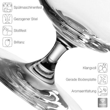 Келих для коньяку Leonardo Ciao, ука, коньячна чарка з намальованою ніжкою, можна мити в посудомийній машині, 400 мл, 061454 1 кел