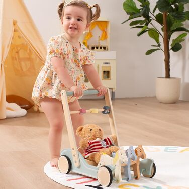 Гігантська квасоля Baby Walker Wood, Baby Baby Walker для хлопчиків і дівчаток, Галопуючі поні, Baby Baby Walker, Дитячі ходунки від 1 року можуть мати моторику Дерев'яний поштовх і